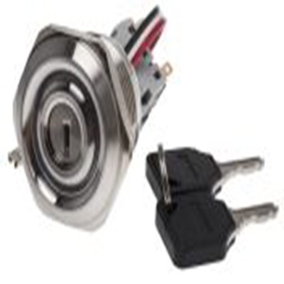 RS PRO,877-1924, 2档 钥匙开关, 双刀双掷, 5 A触点, 焊接端子, IP40, AV13L系列