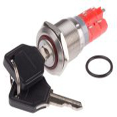 RS PRO,877-1943, 2档 钥匙开关, 双刀双掷, 5 A触点, 焊接端子, IP40, AV13系列