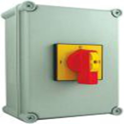 RS PRO,466-255, 隔离开关, 8极, DIN 导轨安装 25 A, IP65 11 kW, 红色把手
