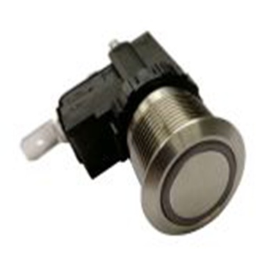 RS PRO,175-8034, 照明 按钮开关, Φ19.1 mm开孔, 面板安装, 闭锁操作, 白色LED, 单刀单掷, IP40 250 V 交流, MW19系列