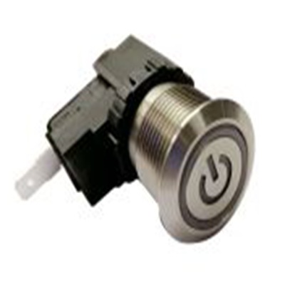 RS PRO,175-8065, 按钮开关, Φ19.1 mm开孔, 面板安装, 闭锁操作, 单刀单掷, IP40 12 V dc 250 V 交流