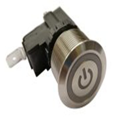 RS PRO,175-8801, 照明 按钮开关, Φ22.2 mm开孔, 面板安装, 闭锁操作, 白色LED, 单刀单掷, IP40 250 V 交流