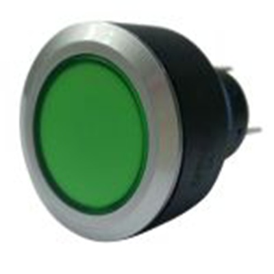 RS PRO,175-8982, 照明 按钮开关, Φ22.2 mm开孔, 面板安装, 瞬时型操作, 绿色LED, 单刀双掷, IP65 36 V dc 250 V 交流, KPB22系列
