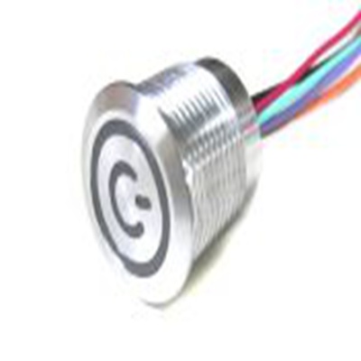 RS PRO,175-9601, 电容式 触摸开关, RGBLED 照明, 24V, 1 A NPN, 瞬时型, 闭锁, IP68