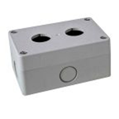 RS PRO,194-7461,双孔 按钮盒, Φ22 mm孔径, 灰色 ABS外壳, IP65, 最高-25 °C, 105 mm x 51 mm x 51 mm, CCS系列