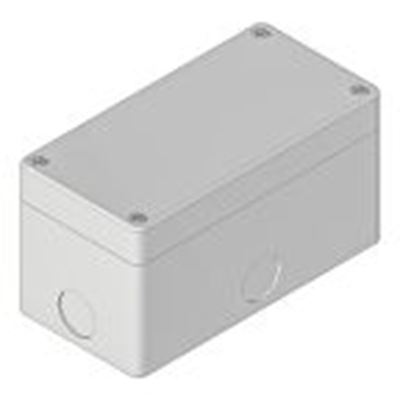 RS PRO,194-7465,按钮盒, Φ22 mm孔径, 灰色 ABS外壳, IP65, 最高-25 °C, 140 mm x 74 mm x 74 mm, CCS系列