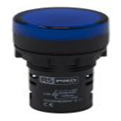 RS PRO,763-7930, 蓝色 圆形 指示灯, Φ22 mm开孔, LED, 110 V ac, 20 mA, 聚碳酸脂主体, 面板安装, IP65 LEDtec系列