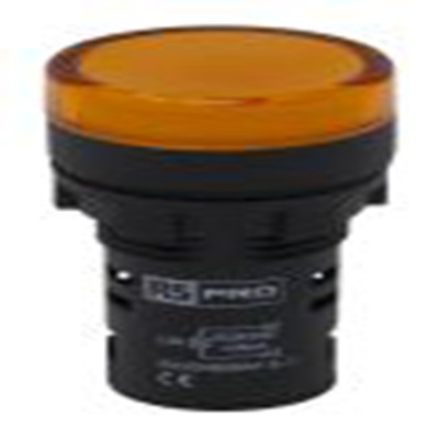 RS PRO,763-7933, 黄色 圆形 指示灯, Φ22 mm开孔, LED, 110 V ac, 20 mA, 聚碳酸脂主体, 面板安装, IP65 LEDtec系列