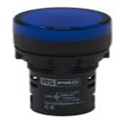 RS PRO,763-7943, 蓝色 圆形 指示灯, Φ22 mm开孔, LED, 230 V ac, 20 mA, 聚碳酸脂主体, 面板安装, IP65 LEDtec系列