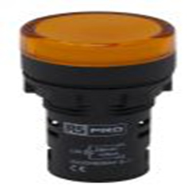 RS PRO,763-7952, 黄色 圆形 指示灯, Φ22 mm开孔, LED, 230 V ac, 20 mA, 聚碳酸脂主体, 面板安装, IP65 LEDtec系列