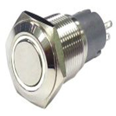 RS PRO,811-8459, 照明 按钮开关, Φ16 mm开孔, 面板安装, 瞬时型操作, 白色LED, 单刀双掷, IP65, IP40 250 V 交流