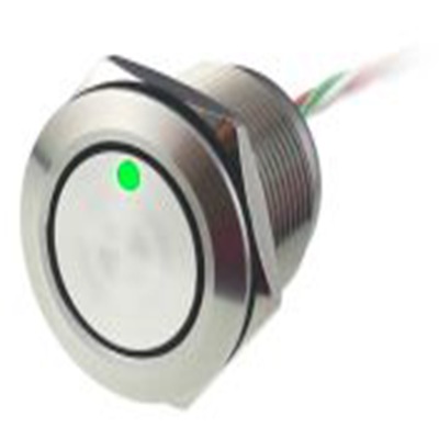 RS PRO,823-2794P, 电容式 触摸开关, 红色, 绿色LED 照明, 30V dc, 1.5 A, 否, 黄铜触点, 瞬时型, IP68