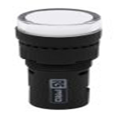 RS PRO,909-2465, 白色 圆形 指示灯, Φ16 mm开孔, LED, 230 V ac, 20 mA, 聚碳酸脂主体, 面板安装, IP40 LEDtec16系列