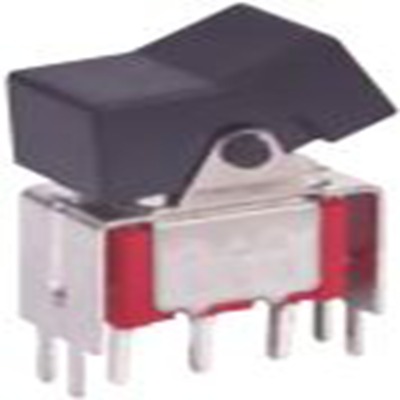 RS PRO,734-6842, 摇臂开关, 黑色 开 - 无 - 开, 单刀双掷, PCB安装, 接通 -（接通）操作, IP40, IP66