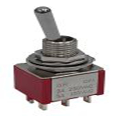 RS PRO,186-259, 扳钮开关, 双刀双掷, 接通 -（接通）操作, 5 A 28 V dc, 面板安装, 焊片端子