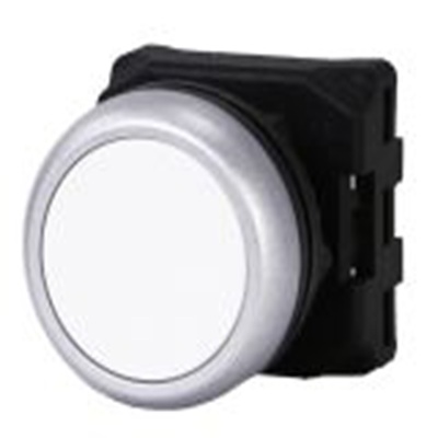 RS PRO,188-1128, 白色 圆形 按钮头, Φ22 mm开孔, Φ30.2 mm按钮, 弹簧复位, IP65, RSEG系列