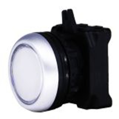 RS PRO,188-1145, 白色 圆形 按钮头, Φ22 mm开孔, Φ30.2 mm按钮, 弹簧复位, IP65, RSEG系列