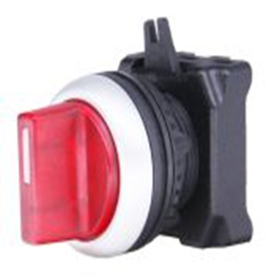 RS PRO,188-1158, 2档 照明 选择器开关头, Φ22 mm开孔 红色, 闭锁, IP65