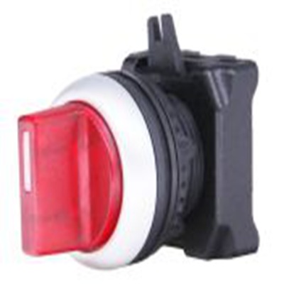 RS PRO,188-1159, 2档 照明 选择器开关头, Φ22 mm开孔 红色, 弹簧复位, IP65