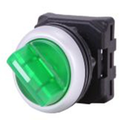 RS PRO,188-1163, 3档 照明 选择器开关头, Φ22 mm开孔 绿色, 弹簧复位, IP65