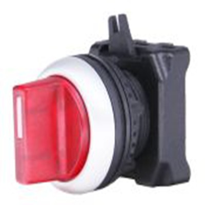 RS PRO,188-1167, 3档 照明 选择器开关头, Φ22 mm开孔 红色, 弹簧复位, IP65