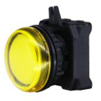 RS PRO,188-1205, 圆形 指示灯头, Φ22.5 mm开孔, 黄色光, 面板安装, IP65