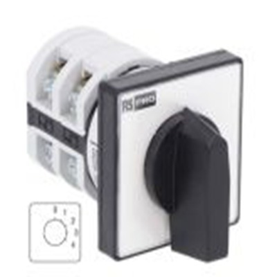 RS PRO,208-3902,5档, 30 ° 16 A, 单相, 旋钮执行器, IP20