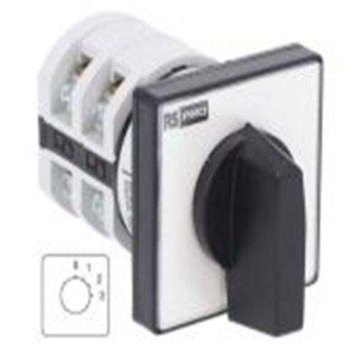 RS PRO,208-3907,4档, 30 ° 20 A, 单相, 旋钮执行器, IP20