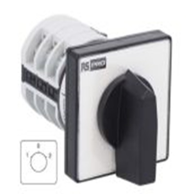 RS PRO,208-3911,3档, 60 ° 20 A, 三相, 旋钮执行器, IP20