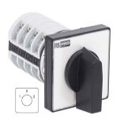 RS PRO,208-3919,3档, 60 ° 20 A, 三相, 旋钮执行器, IP20