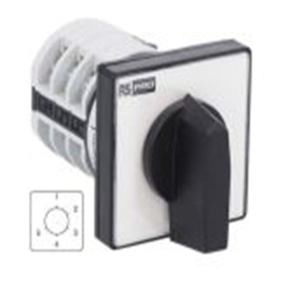RS PRO,208-3922,5档, 60 ° 20 A, 单相, 旋钮执行器, IP20