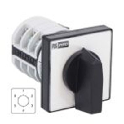 RS PRO,208-3923,6档, 60 ° 20 A, 单相, 旋钮执行器, IP20