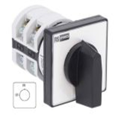 RS PRO,208-3927,2档, 90 ° 20 A, 三相, 旋钮执行器, IP20