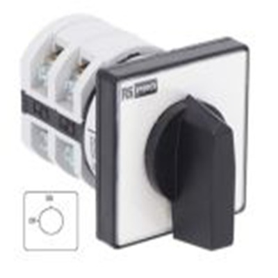 RS PRO,208-3930,2档, 90 ° 20 A, 三相, 旋钮执行器, IP20