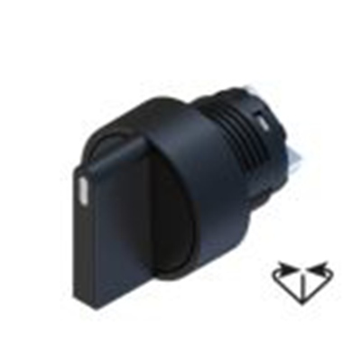 RS PRO,238-3942, 3档 选择器开关头, Φ22.5 mm开孔, 弹簧复位, IP65