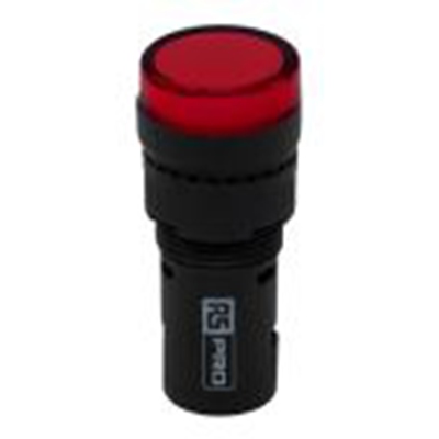 RS PRO,271-7476, 红色 圆形 指示灯, Φ16 mm开孔, LED, 12 V ac/dc, 20 mA, 面板安装, IP44