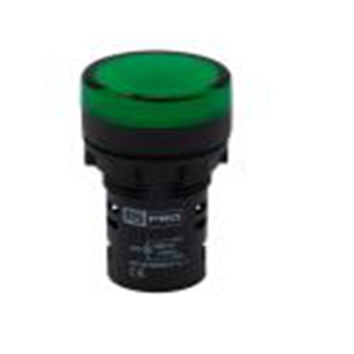 RS PRO,271-7484, 绿色 圆形 指示灯, Φ22 mm开孔, LED, 230 V ac, 面板安装, IP65