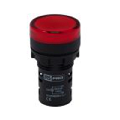 RS PRO,271-7487, 红色 圆形 指示灯, Φ22 mm开孔, LED, 24 V ac/dc, 面板安装, IP65