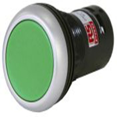 RS PRO,145-0607, 按钮开关, Φ22 mm开孔, 面板安装, 绿色 圆形 塑料, 单刀单掷, IP65
