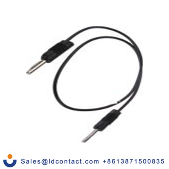 RS PRO,668-4572,4 mm 测试探头线 4 mm 连接器测试线 2.5A, 500 mm线长, 50 V ac, 黑色, 公至公