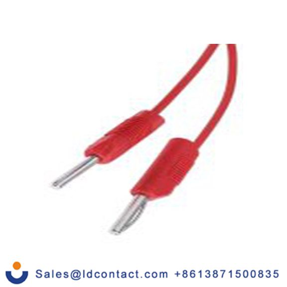 RS PRO,668-4588,连接器测试引线 4 mm 连接器测试线 2.5A, 1 m线长, 50 V ac, 红色, 公至公
