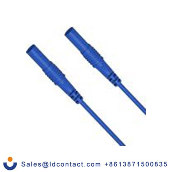 RS PRO,347-203,测试引线 4mm 香蕉电缆 2.5A, 25 cm线长, 50 V, 蓝色, 母插至公