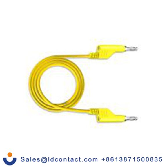 RS PRO,347-254,测试引线 4mm 香蕉电缆 2.5A, 25 cm线长, 50 V, 黄色, 公至公