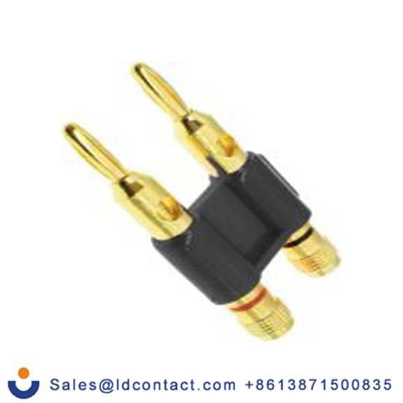 RS PRO,208-0284,4 mm, 公 香蕉插头, 黑色, 30 V, 传输式, 59 mm长, 镀金色