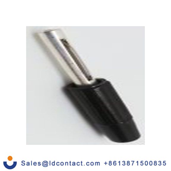 RS PRO,212-1218,, 公 香蕉插头, 黑色, 50 V, 焊接式, 43.8 mm长, 镀银色