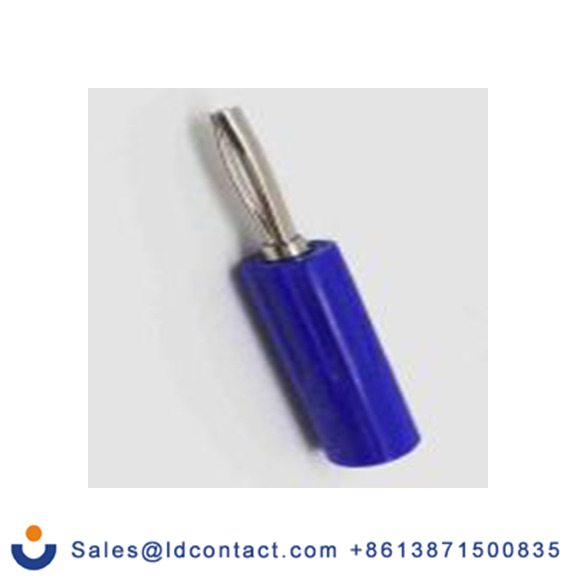 RS PRO,212-1239,, 公 香蕉插头, 蓝色, 50 V, 螺钉式, 49.8 mm长, 镀镍