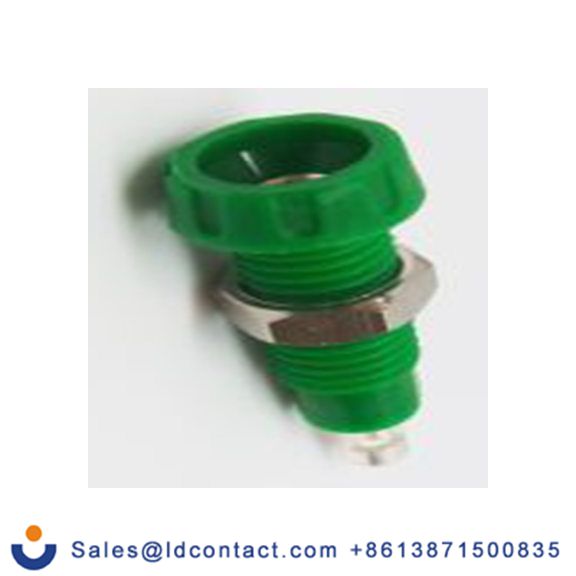 RS PRO,212-1246,4 mm, 母插 香蕉插座, 绿色, 50 V, 焊接式, 28.5 mm长, 镀银色