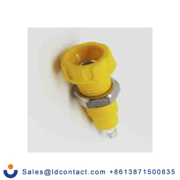 RS PRO,212-1249,4 mm, 母插 香蕉插座, 黄色, 50 V, 焊接式, 48.75 mm长, 镀银色